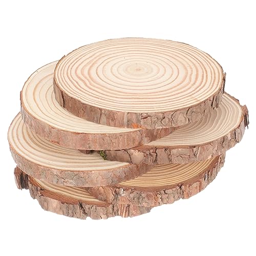 DIYEAH 6 Stück Runde Holzscheiben Unbehandelt für Bastelarbeiten Dicke für Malen Diy Projekte Untersetzer und Dekoration von DIYEAH
