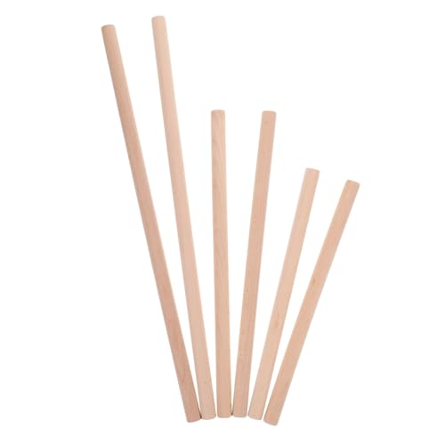 DIYEAH 6 Stück Runder Stab Wandteppichrahmen Gobelin-aufhängestange Dekorative Baumstämme Bastelstock Aus Holz Holzscheite Zur Dekoration Holzstäbe Zum Basteln Holz Basteln Buche Beige von DIYEAH