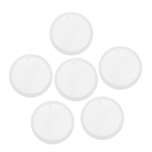 DIYEAH 6 Stück Silikon Schmuckformen für Resin Schlüsselanhänger Ohrringe Haustiermarken Runde Flache Epoxidharz Gießformen mit Loch für Diy Basteln DIYEAH 6 Stück Silikon Schmuckformen für Resin Schlüsselanhänger Ohrringe Haustiermarken Runde Flache Epoxidharz Gießformen mit Loch für Diy Basteln von DIYEAH
