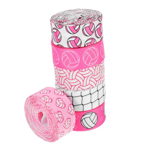 DIYEAH 6 Stück Sportliches Volleyball Dekoband Teiliges Yards Rosa Ripsband mit Volleyballmuster Vielseitig für Geschenkverpackung Bastelarbeiten Haarbänder und Partydekorationen für Diy DIYEAH 6 Stück Sportliches Volleyball Dekoband Teiliges Yards Rosa Ripsband mit Volleyballmuster Vielseitig für Geschenkverpackung Bastelarbeiten Haarbänder und Partydekorationen für Diy von DIYEAH
