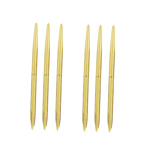 DIYEAH 6 Stück Teiliges Dual Head Metall Kugelschreiber Gold Leichter Kugelschreiber mit Schwarzer für Schule Büro und Persönliche Sammlungen von DIYEAH
