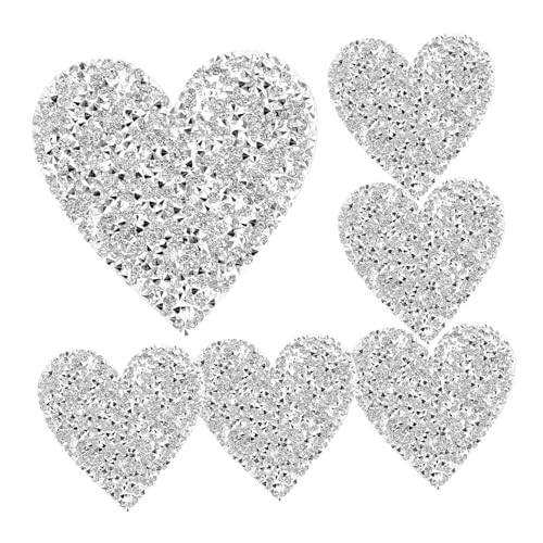 DIYEAH 6 Stück Teiliges Herz Strass Applikationen Aufbügelbare Patches für Kleidung Rucksäcke DIY Dekorationen Flexible Textur Einfach Anzubringen zum Reparieren und Verschönern von DIYEAH 6 Stück Teiliges Herz Strass Applikationen Aufbügelbare Patches für Kleidung Rucksäcke DIY Dekorationen Flexible Textur Einfach Anzubringen zum Reparieren und Verschönern von von DIYEAH