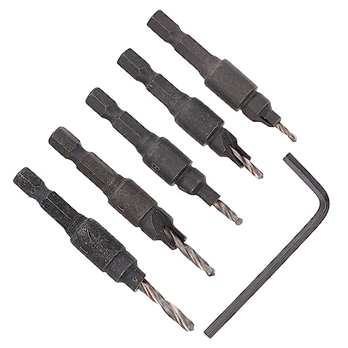 DIYEAH 6 Stück Teiliges Holzbohrer Set Sechskant Bohrer und Anbohrer für Präzises Bohren Geeignet für DIY Holzbearbeitung und Verschiedene Holzarten von DIYEAH