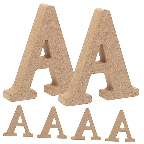 DIYEAH 6 Stück Teiliges Holzbuchstaben Diy Bastelbuchstaben für Hochzeiten und Feiern Unvollendete Holzbuchstaben zur Individuellen Dekoration für Zuhause und Partys Buchstabe A von DIYEAH