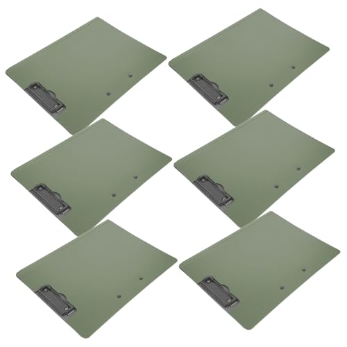 DIYEAH 6 Stück Teiliges Klemmbrett mit Doppelseitiger Schreibfunktion Robuster Clip für Sicheren Halt Faltbarer Dokumentenhalter in Militärgrün für Besprechungen Pflegepersonal Büro und DIYEAH 6 Stück Teiliges Klemmbrett mit Doppelseitiger Schreibfunktion Robuster Clip für Sicheren Halt Faltbarer Dokumentenhalter in Militärgrün für Besprechungen Pflegepersonal Büro und von DIYEAH