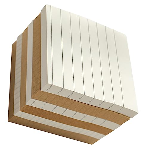 DIYEAH 6 Stück Teiliges Selbstklebende Notizblöcke Abreißbare Haftnotizen für Büro und Schule Praktische Erinnerungsaufkleber Verschiedenen Designs Weiß Kraftpapier von DIYEAH