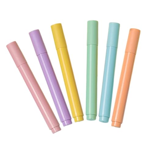 DIYEAH 6 Stück Teiliges Set Pastell Hochlighter für Schüler Augenfreundliche Marker Markieren Wichtiger Informationen im Studium und Büro für Notizen und Journaling von DIYEAH