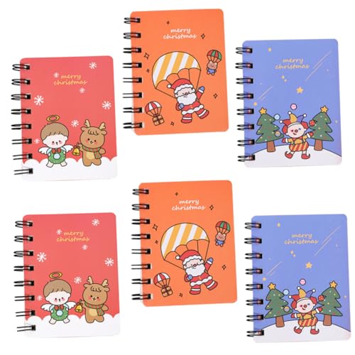 DIYEAH 6 Stück Teiliges Spiralnotizbuch Weihnachten Kompaktes Liniert Notizheft mit Stabilem Doppelspiralring Dicke Papierqualität für Schule Büro Reisen für Studenten und Erwachsene DIYEAH 6 Stück Teiliges Spiralnotizbuch Weihnachten Kompaktes Liniert Notizheft mit Stabilem Doppelspiralring Dicke Papierqualität für Schule Büro Reisen für Studenten und Erwachsene von DIYEAH