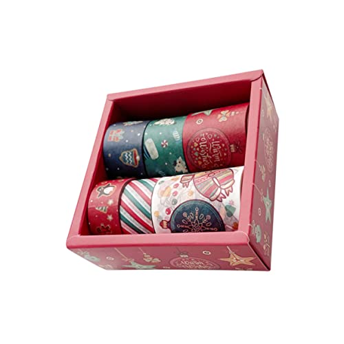 DIYEAH 6 Stück Teiliges Weihnachts Washi Tape Japanisches Papier Klebeband Cartoon Dekoration für Scrapbooking Diy Projekte und Festtagsdekorationen von DIYEAH