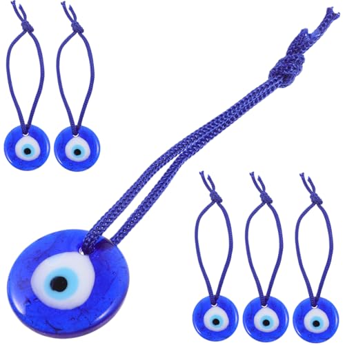 DIYEAH 6 Stück Türkische Blaue Auge Wanddeko Glas Anhänger Schutzamulett Glücksbringer für Zuhause und Büro DIYEAH 6 Stück Türkische Blaue Auge Wanddeko Glas Anhänger Schutzamulett Glücksbringer für Zuhause und Büro von DIYEAH