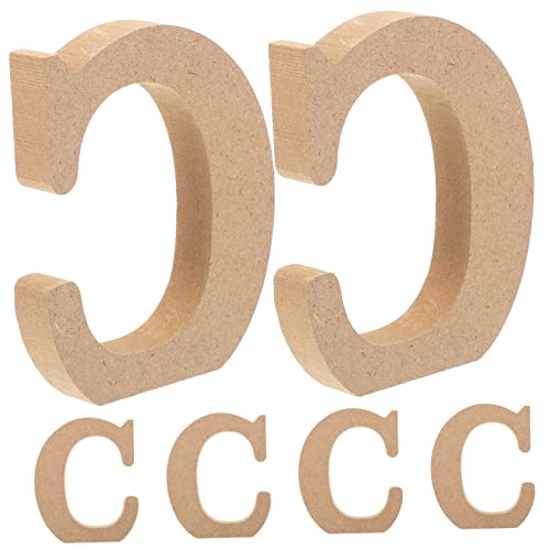 DIYEAH 6 Stück Unbearbeitete Holzbuchstaben C Diy Holzbuchstaben für Hochzeitsdekoration und Home Decor Vielseitige Bastelbuchstaben Holz für Verschiedene Feste und Anlässe von DIYEAH