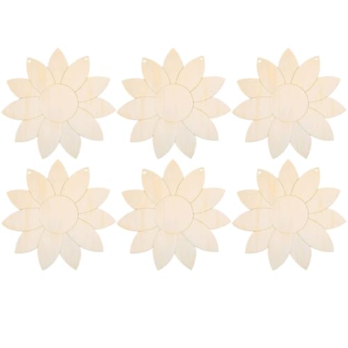 DIYEAH 6 Stück Unfertige Holz Ausschnitte Sonnenblume für Diy Deko Holzscheiben zum Basteln Vielseitige Dekoration für Zuhause und Partys DIYEAH 6 Stück Unfertige Holz Ausschnitte Sonnenblume für Diy Deko Holzscheiben zum Basteln Vielseitige Dekoration für Zuhause und Partys von DIYEAH