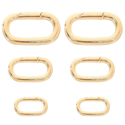 DIYEAH 6 Stück ovaler Schmuckverschluss: Kupfer-Federverbinder, Karabinerhaken, Halsketten, Armbänder, Verschlussverschluss für die Herstellung von Anhängern, DIY-Schmuck, Bastelbedarf DIYEAH 6 Stück ovaler Schmuckverschluss: Kupfer-Federverbinder, Karabinerhaken, Halsketten, Armbänder, Verschlussverschluss für die Herstellung von Anhängern, DIY-Schmuck, Bastelbedarf von DIYEAH
