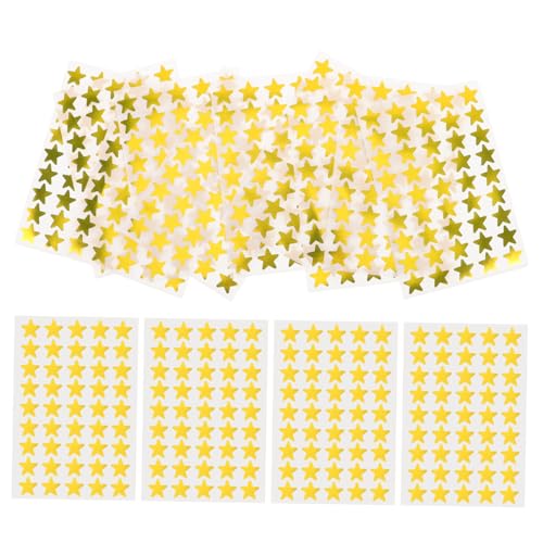 DIYEAH 60 Blatt Selbstklebende Belohnungssticker für Lehrer Metallische Sterne für Klassenzimmer und Bastelprojekte Glänzend von DIYEAH