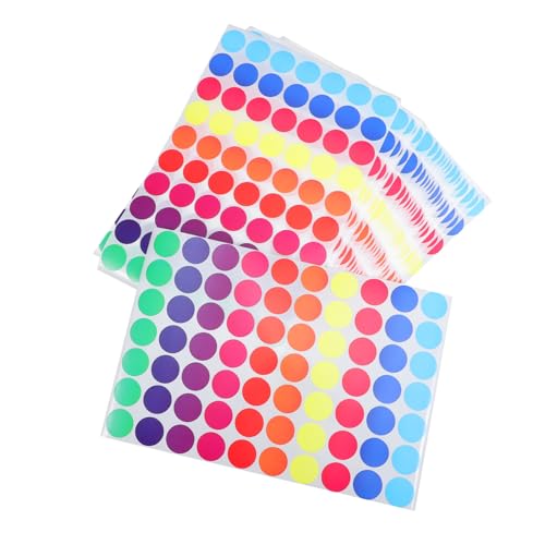 DIYEAH 60 Blatt Selbstklebende Punktetiketten für Organisation und Beschriftung Etiketten pro Blatt für Büro Klassenzimmer und Veranstaltungen von DIYEAH