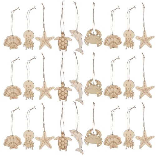 DIYEAH 60 Holzformen zum Basteln: Holzformen mit Meerestieren – unbehandelte Holzstücke zum Selbermalen – Partydekorationen zum Thema DIYEAH 60 Holzformen zum Basteln: Holzformen mit Meerestieren – unbehandelte Holzstücke zum Selbermalen – Partydekorationen zum Thema von DIYEAH