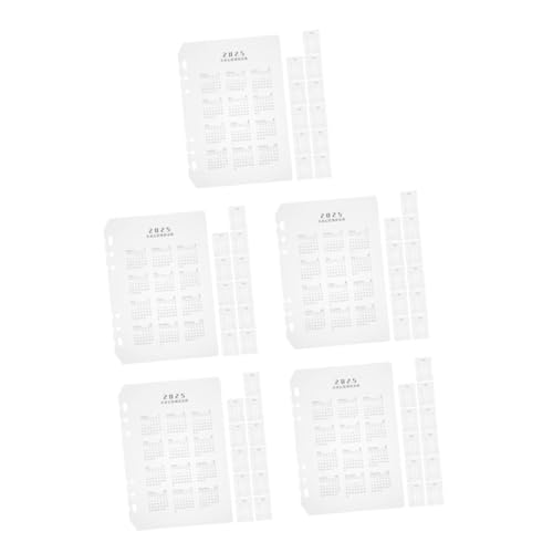 DIYEAH 60 Stck. Teiliges Kalender Divider mit Transparente PP Trennblätter Wiederbefüllbare Einlagen für Ringbuch als Notizbuch und Haushaltsplanertrenner DIYEAH 60 Stck. Teiliges Kalender Divider mit Transparente PP Trennblätter Wiederbefüllbare Einlagen für Ringbuch als Notizbuch und Haushaltsplanertrenner von DIYEAH