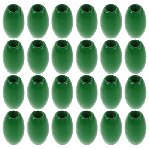 DIYEAH 60 Stück Große Loch Holzperlen Ovale Grüne Spacer Perlen für Diy Schmuckherstellung Armbänder Halsketten Bastelzubehör Natürlichem Hemu Holz von DIYEAH