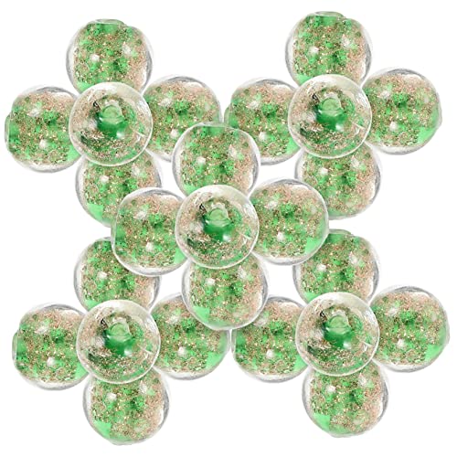 DIYEAH 60 Stück Luminous Glasperlen für Diy Schmuck Kleine Runde Bastelperlen Grün für Armbänder und Handgemacht und Hautfreundlich von DIYEAH