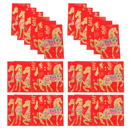 DIYEAH 60 Stück Rote Umschläge Jahr Des Pferdes Vietnamesische Lucky Money Envelopes Hongbao Envelopes für Lunar Year Pakete Frühling Fest Feierlichkeiten von DIYEAH