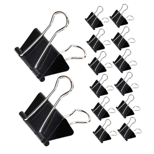 DIYEAH 60 Stück Schwarze Metall Binder Clips Stabile Büroklammern für Dokumentenorganisation Wiederverwendbare Aktenhalter Starker Griff für Papier zum Sortieren von Rechnungen und DIYEAH 60 Stück Schwarze Metall Binder Clips Stabile Büroklammern für Dokumentenorganisation Wiederverwendbare Aktenhalter Starker Griff für Papier zum Sortieren von Rechnungen und von DIYEAH