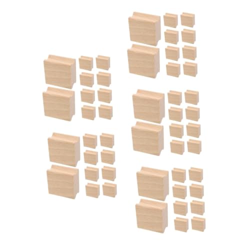 DIYEAH 60 Stück Teiliges Beech-holzstempel Rillen Langlebige DIY Blanko-stempelblöcke für Präzises Schnitzen Papier Stoff Leder Vielseitig für Kreative Bastelprojekte von DIYEAH