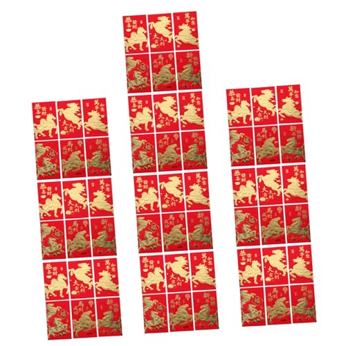 DIYEAH 60 Stück Teiliges Jahr Des Pferdes Rote Umschläge Traditionelle Neujahrs Geldumschläge Vielseitige Glücksbringer Für Frühlingsfest Cash Taschen Mit Glatter Textur Und Langlebigem DIYEAH 60 Stück Teiliges Jahr Des Pferdes Rote Umschläge Traditionelle Neujahrs Geldumschläge Vielseitige Glücksbringer Für Frühlingsfest Cash Taschen Mit Glatter Textur Und Langlebigem von DIYEAH