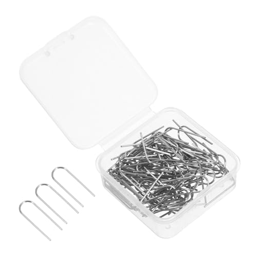DIYEAH 60 Stück Teiliges Nichrom Draht Sprungring mit Aufbewahrungsbox U Förmige Haken Hochtemperaturbeständig für Keramik Schmuck und Glasfusing DIY Projekte von DIYEAH