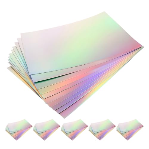 DIYEAH 60 Stück metallischer holografischer Karton, glänzender Glitzerkarton, schillerndes Spiegelpapier für DIY-Projekte von Kindern, Origami, Scrapbooking und Kartenherstellung von DIYEAH