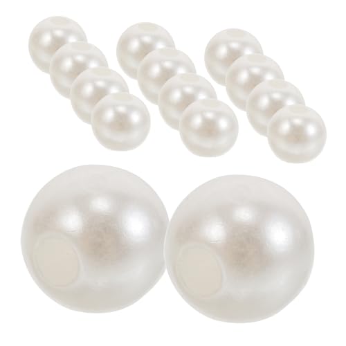DIYEAH 600 Stück Abs Imitationsperlen mit Löchern für Diy Schmuckherstellung Runde Künstliche Perlen Vase Füllmaterial Hochzeit Dekoration Hohe Oberfläche von DIYEAH