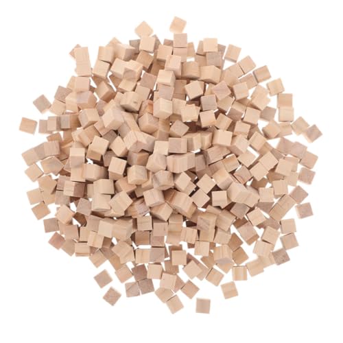 DIYEAH 600 Stück Kleine Holzklötze aus Blanko Würfel für DIY Basteln Malen Handwerk mit Glatten Kanten Sicher für Frühpädagogik und Bauen von DIYEAH