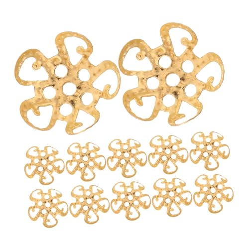 DIYEAH 600 Stücke Filigrane Metall-perlenkappen mit Blumenmotiv Hohl Goldfarbene Spacer Endkappen für DIY Schmuckherstellung Armbänder Ohrringe Halsketten DIYEAH 600 Stücke Filigrane Metall-perlenkappen mit Blumenmotiv Hohl Goldfarbene Spacer Endkappen für DIY Schmuckherstellung Armbänder Ohrringe Halsketten von DIYEAH