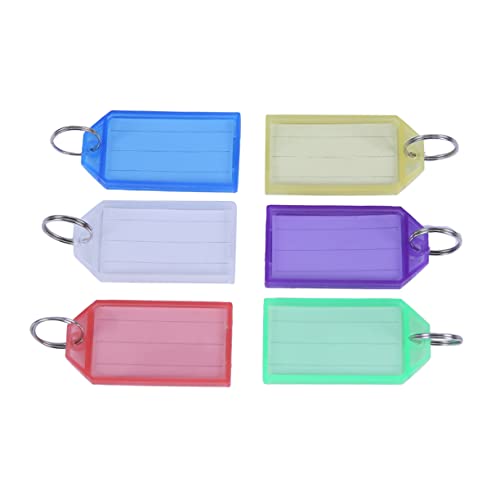 DIYEAH 60Stücke Schlüsselanhänger Id Tags mit Schlüsselringen Rot Himmelblau Grün Weiß pro Farbe für Schlüsselbeschriftung von DIYEAH