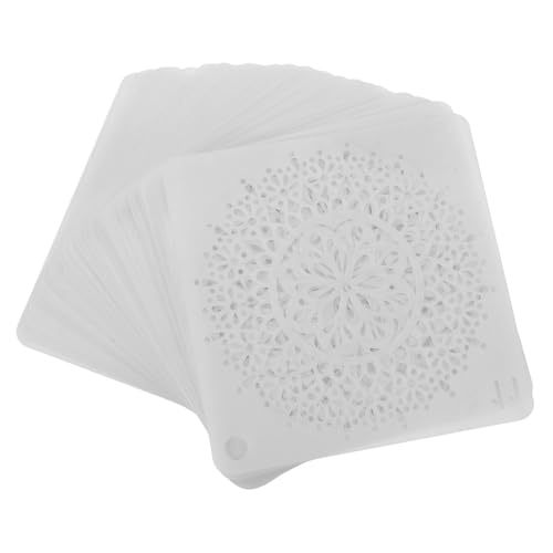 DIYEAH 64 Stück Dekorative Malschablonen Zarte Schablonen Mandala-vorlagen Diy-mandala-elemente-schablonen Malerei Kreis Malschablonen Selber Machen Hände Für Malen Das Haustier Weiß von DIYEAH