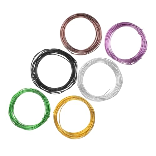 DIYEAH 6Rollen Aluminium Basteldraht und Flexibler Schmuckdraht für DIY Projekte und Skulpturen Leicht zu Formen DIYEAH 6Rollen Aluminium Basteldraht und Flexibler Schmuckdraht für DIY Projekte und Skulpturen Leicht zu Formen von DIYEAH
