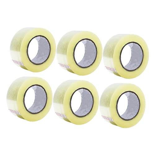 DIYEAH 6Rollen Transparentes Klebeband Extra Starkes Geräuscharmes Verpackungsband für Kartons und Versand Hohe Viskosität und Langlebig von DIYEAH
