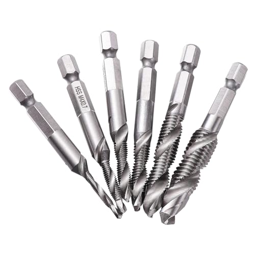 DIYEAH 6Stücke Hss Spiralbohrer Set Mit Sechskantschaft Metrisch Gewindeschneider Für Titanbeschichtung Präzise Für Effektives Bohren DIYEAH 6Stücke Hss Spiralbohrer Set Mit Sechskantschaft Metrisch Gewindeschneider Für Titanbeschichtung Präzise Für Effektives Bohren von DIYEAH