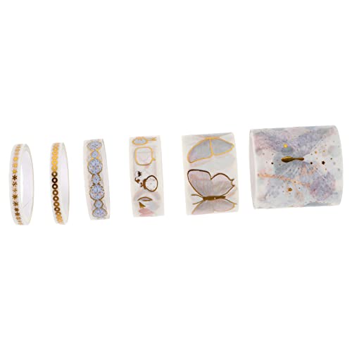 DIYEAH 6er-rollen-set Washi-tape Journaling-zubehör Diy Klebeband Dekoratives Washi Tape Bastelband Klebeband Für Scrapbooking Dekorative Klebebänder Selber Machen Tagebuchband Papier DIYEAH 6er-rollen-set Washi-tape Journaling-zubehör Diy Klebeband Dekoratives Washi Tape Bastelband Klebeband Für Scrapbooking Dekorative Klebebänder Selber Machen Tagebuchband Papier von DIYEAH