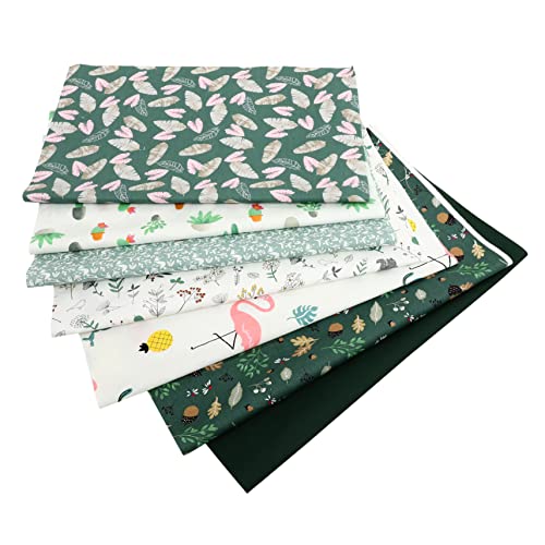DIYEAH 7 Blätter Baumwollstoff Set Bedruckte Patchworkstoffe für DIY Quilting Basteln Dekoration Vielseitige Muster für Kreative Projekte und von DIYEAH