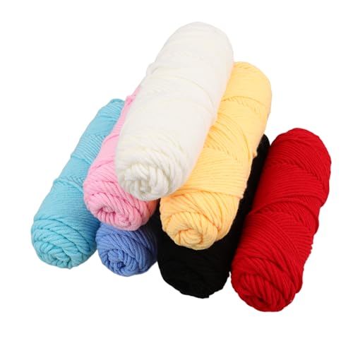 DIYEAH 7 Rollen Handstrickgarn Milchsockengarn Puppenherstellung DIY Garn Amigurumi DIY Garn Mützenherstellungsgarn DIY Häkelgarn Puppenherstellungsgarn Baumwollgarn Häkelgarn von DIYEAH