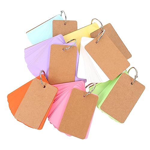 DIYEAH 7 Sätze Leere Papier karte Memo Leerzeichen Notizpolster leere karten studieren einfache Karten leere Wortkarten Mini-Blankokarten Notizbuch aus leerem Papier Kartenrohlinge von DIYEAH