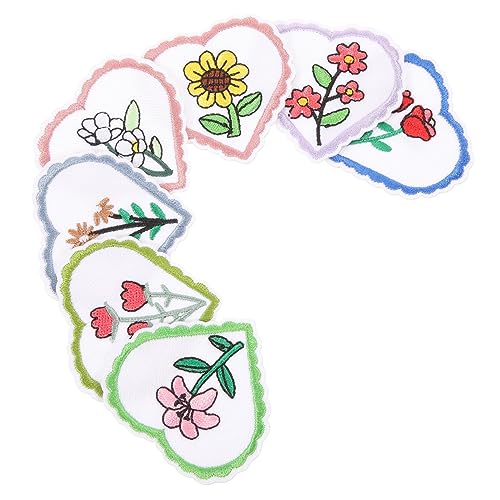 DIYEAH 7 Stück Blumen tuch aufkleber Nähen Kleiderflicken Flicken für Bekleidung Patch Reparaturflicken für Kleidung Aufnäher für Kleidung Flecken Stoff Colorful von DIYEAH