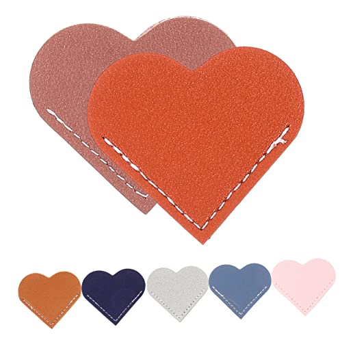 DIYEAH 7 Stück Pu-liebe-lesezeichen Lesezeichen Für Buchliebhaber Herz Eckseite Lesezeichen Buchmarkierungen Schutzhülle Für Buchecken Lesezeichen Für Seitenecken Schutzhüllen Aus Leder von DIYEAH