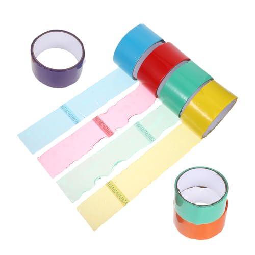 DIYEAH 7 Stück Regenbogen -Stromband klebriges lustiges Band farbiges Klebeband klebriges Ballfahrzeugband breites Klebeband für Kisten Dekompressionsband Buntes DIY -Band Bastelband bopp von DIYEAH