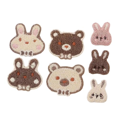 DIYEAH 7 Stück Teiliges Bestickte Tier aufnäher mit Fadenschutz Cartoon kaninchen und Bär Niedliche Bügel Nähapplikationen für Kinderkleidung Rucksäcke Hüte und DIY textilverzierung DIYEAH 7 Stück Teiliges Bestickte Tier aufnäher mit Fadenschutz Cartoon kaninchen und Bär Niedliche Bügel Nähapplikationen für Kinderkleidung Rucksäcke Hüte und DIY textilverzierung von DIYEAH