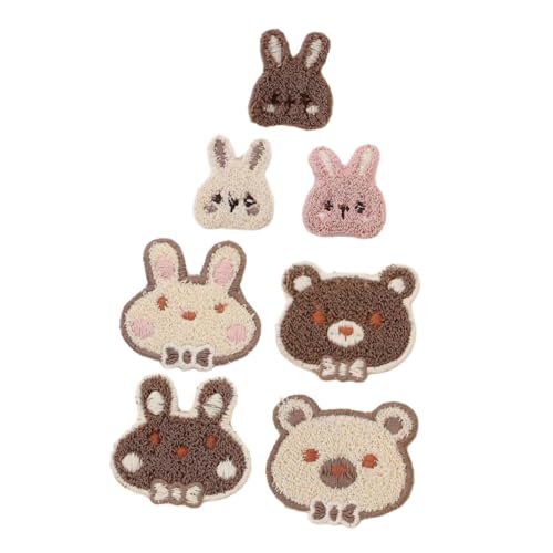 DIYEAH 7 Stück Teiliges Cartoon-tier Aufnäher mit Süßem Hase und Bär Bestickte Stoffapplikationen für Kinderkleidung Vielseitige Diy-nähzubehör für Rucksäcke Hüte und Textilien DIYEAH 7 Stück Teiliges Cartoon-tier Aufnäher mit Süßem Hase und Bär Bestickte Stoffapplikationen für Kinderkleidung Vielseitige Diy-nähzubehör für Rucksäcke Hüte und Textilien von DIYEAH