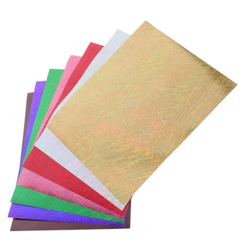 DIYEAH 7 Stück Teiliges Holografisches Metallic Htv Vinyl mit Chromstreifenmuster Heat Transfer Folien für T-shirts Vielseitig Einsetzbar für DIY Mode Party und Heimtextilien von DIYEAH