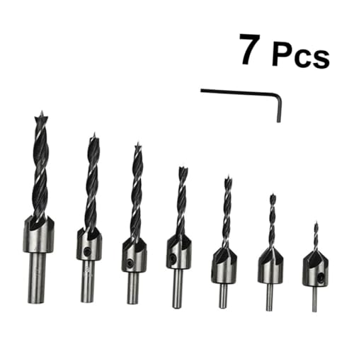 DIYEAH 7 Stück Teiliges Hss Senker Set Holzbohrer mit Kobaltstahl Entgratwerkzeug für Kunststoff Aluminium Edelstahl Präzises Ansenken und Entgraten Langlebig und Rostfrei DIYEAH 7 Stück Teiliges Hss Senker Set Holzbohrer mit Kobaltstahl Entgratwerkzeug für Kunststoff Aluminium Edelstahl Präzises Ansenken und Entgraten Langlebig und Rostfrei von DIYEAH