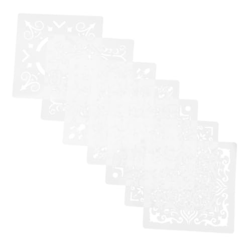 DIYEAH 7 Stück Teiliges Mandala Schablonen Wiederverwendbare DIY Mandala Vorlagen für Wand und Möbelgestaltung Praktische Malhilfen für Handgemachte Kunstprojekte von DIYEAH