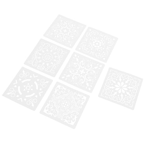 DIYEAH 7 Stück Teiliges Mandala Schablonen für DIY Wandkunst Wiederverwendbare Malvorlagen für Projekte Möbel für Erwachsene von DIYEAH
